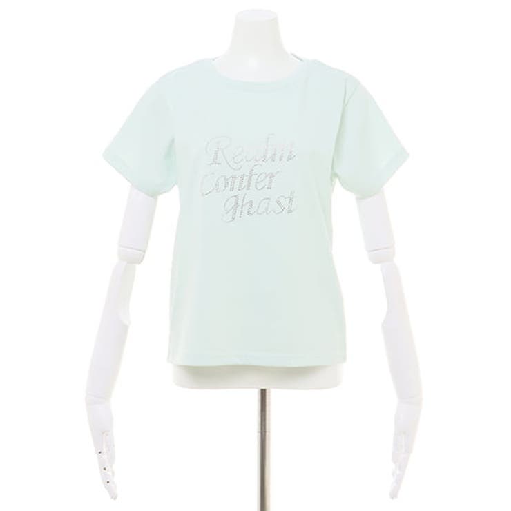 白いシャツやTシャツにも合います。たっぷりなラインでストーンとして綺麗です。 ラインストーンロゴT[品番：INGW0009367]｜INGNI （イング）の