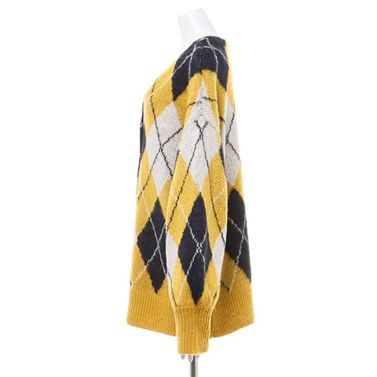 7Gアーガイル柄シャギーニットCD[品番：INGW0009549]｜INGNI （イング