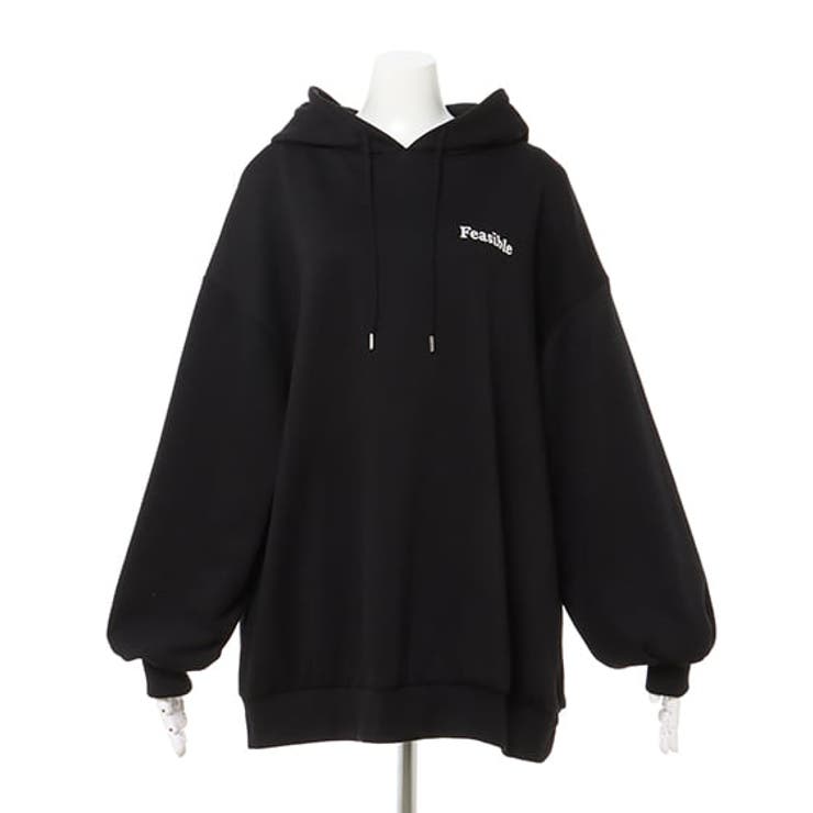Backハートロゴ裏毛チュニックパーカー 春 SS[品番：INGW0009840