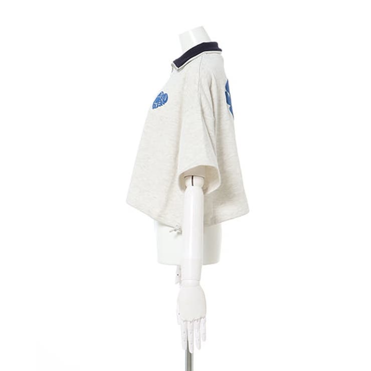 ハーフZIP裾ドロストBackハートミニ裏TOPs[品番：INGW0009982