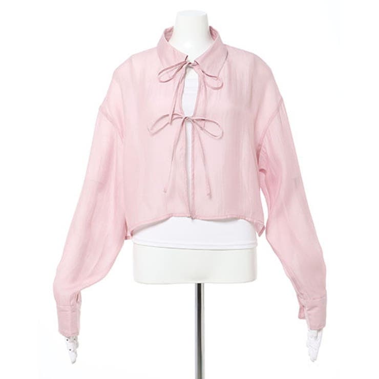 前リボンシアーショートシャツ | INGNI  | 詳細画像2 