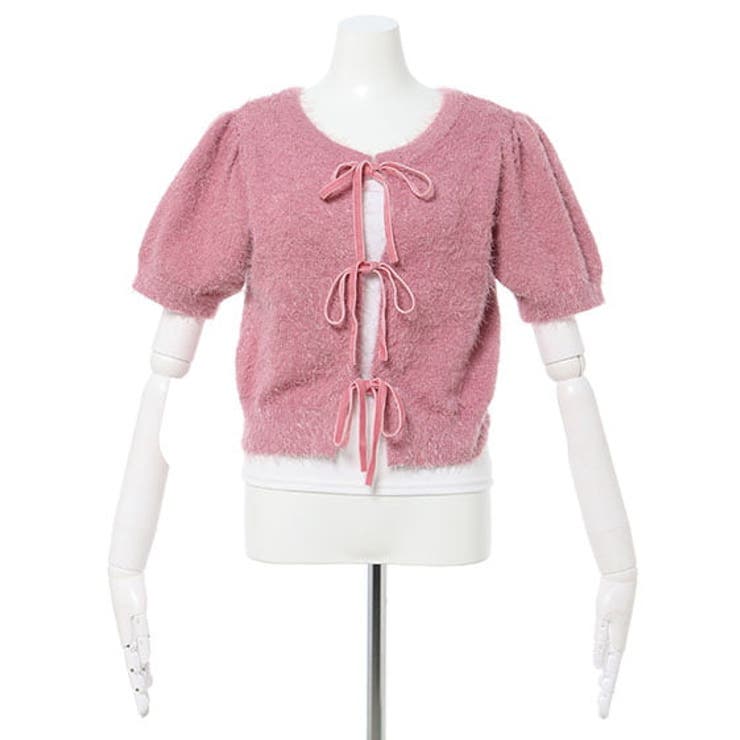 7Gフロントリボンフェザーニットカーディガン | INGNI  | 詳細画像2 