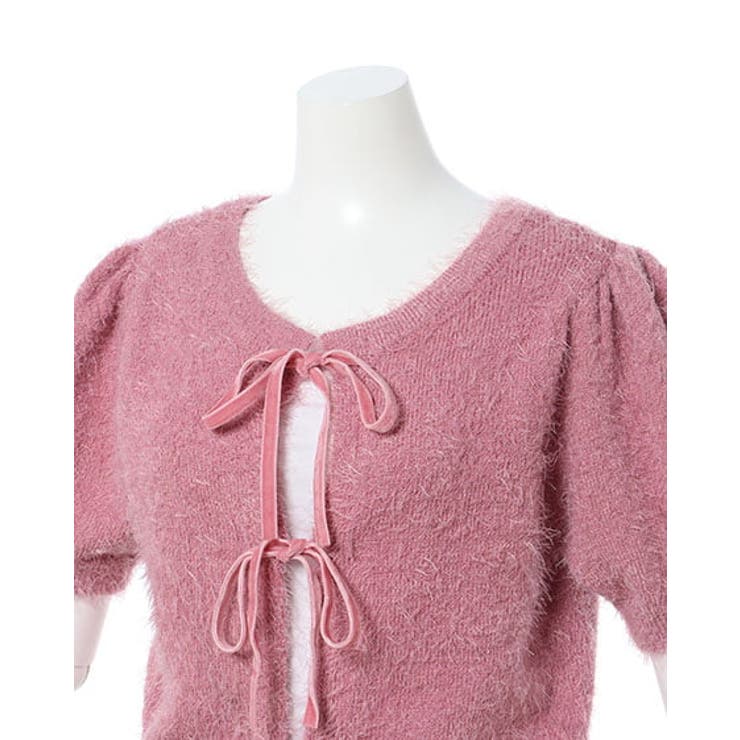 7Gフロントリボンフェザーニットカーディガン | INGNI  | 詳細画像5 