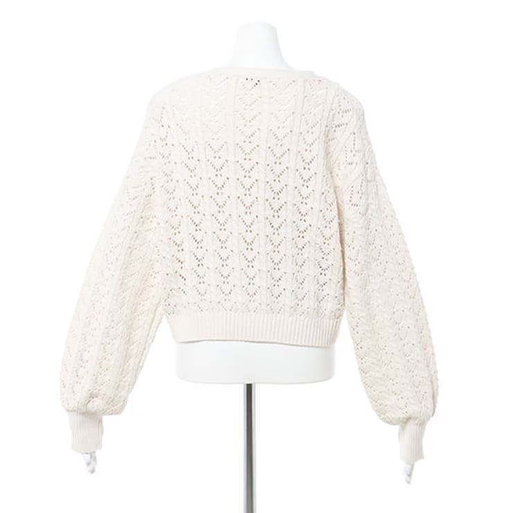 フロントリボンニットチュニック(ニットプルオーバー)｜TOPS