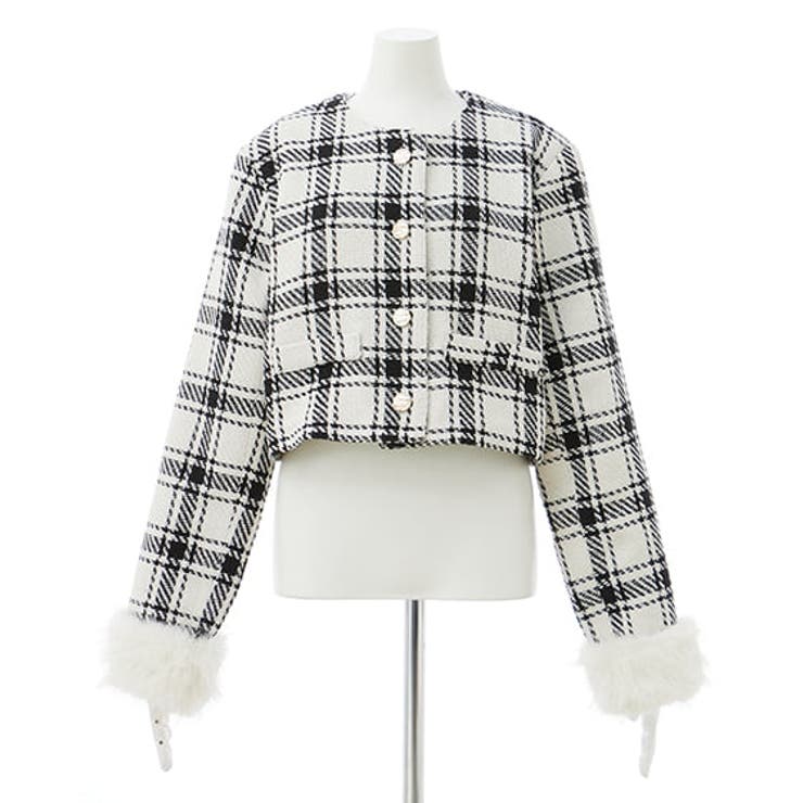 ランキングや新製品 袖ファーチェック柄JK[品番：INGW0010333]｜INGNI （イング）の ジャケット・アウター