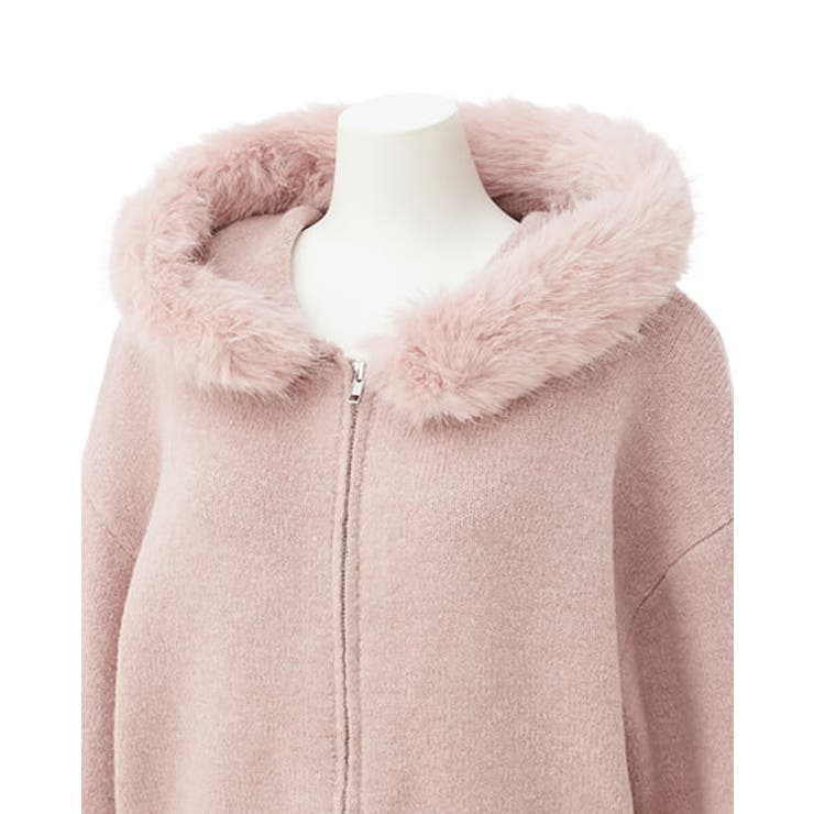 F bulle de savon 7G mohair パーカー ニット グレー F bulle de savon 7G mohair パーカー ニット グレー