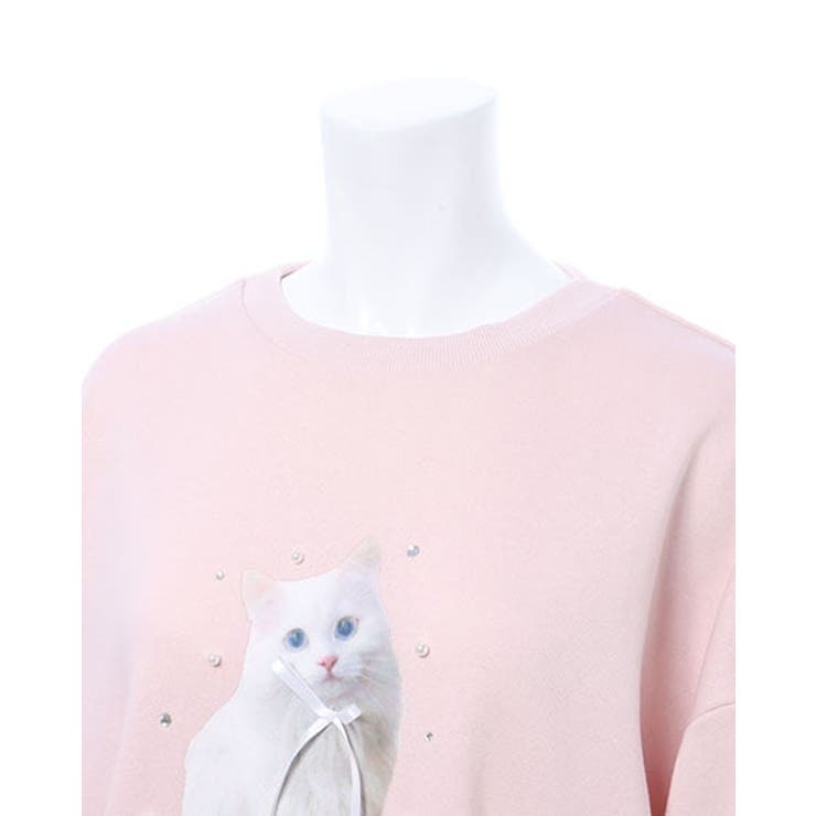 装飾リボン付ねこ裏毛トップス | INGNI  | 詳細画像5 