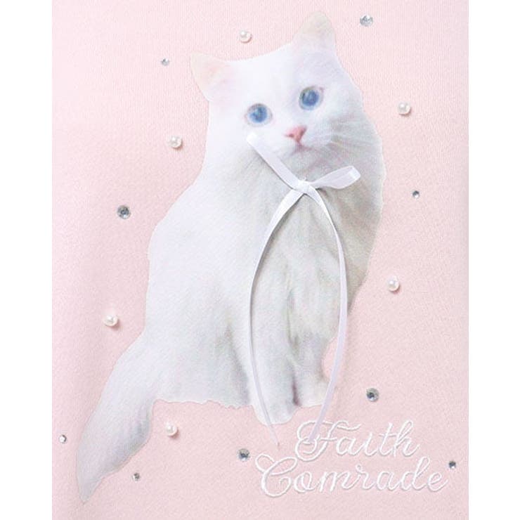 装飾リボン付ねこ裏毛トップス[品番：INGW0010537]｜INGNI （イング