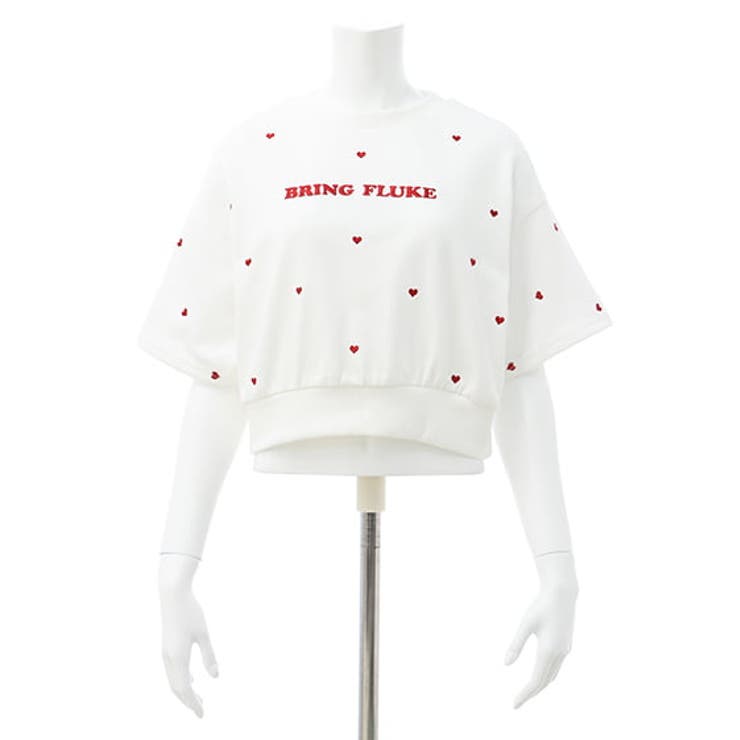 ハート飛ばしミニ裏毛ショートトップス | INGNI  | 詳細画像2 