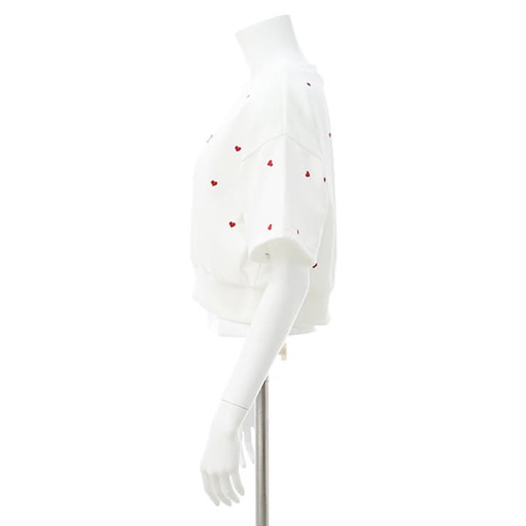 ハート飛ばしミニ裏毛ショートトップス | INGNI  | 詳細画像3 