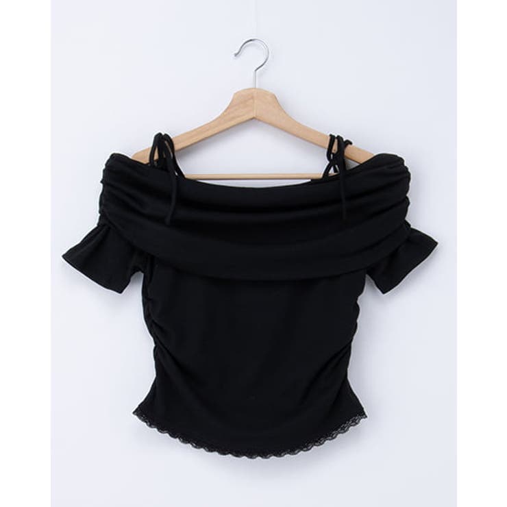 【Cygne】リボンオフショットトップス_0サイズ tops | Cygne