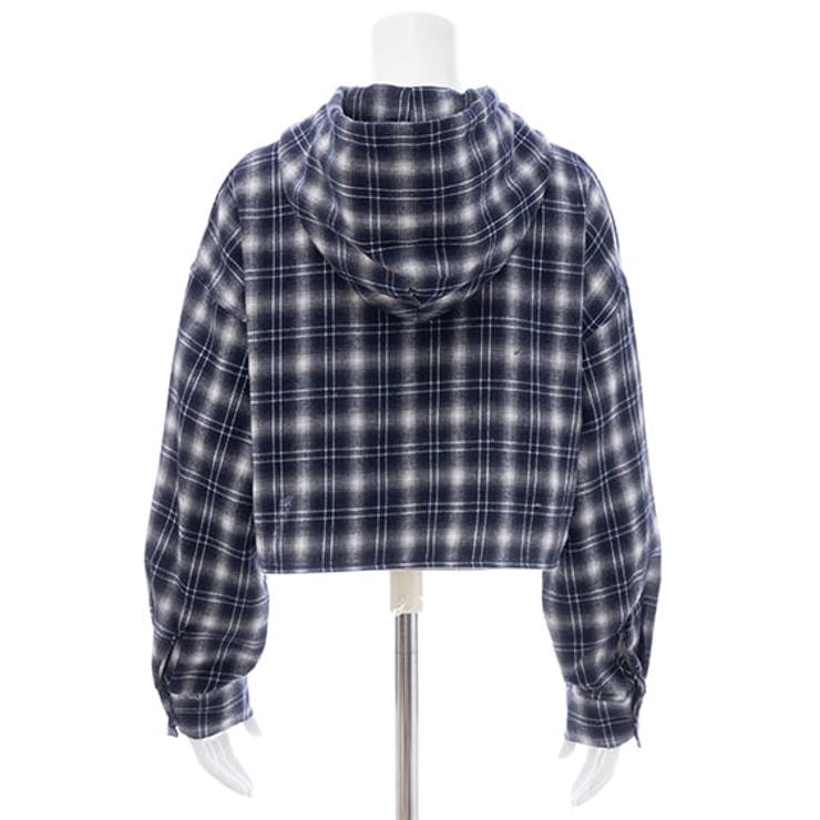 フードチェック柄ショートシャツ | INGNI  | 詳細画像4 