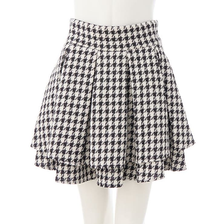 チドリ | バックレースアップツイードタックフレアスカート | INGNI 