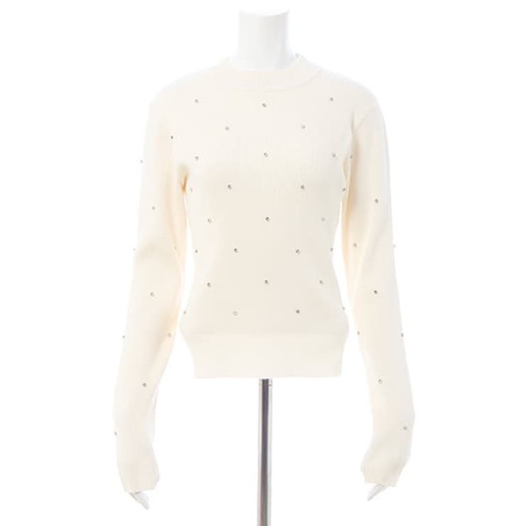 12G ハイネックビジュ付リブニット | INGNI  | 詳細画像2 