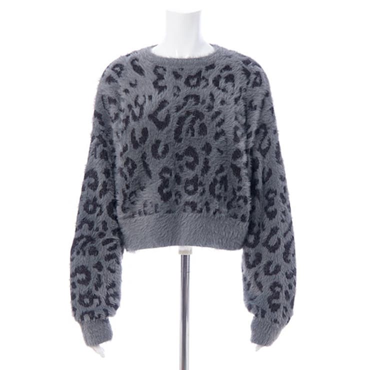 7Gショート丈ヒョウ柄JQフェザーニット | INGNI  | 詳細画像2 