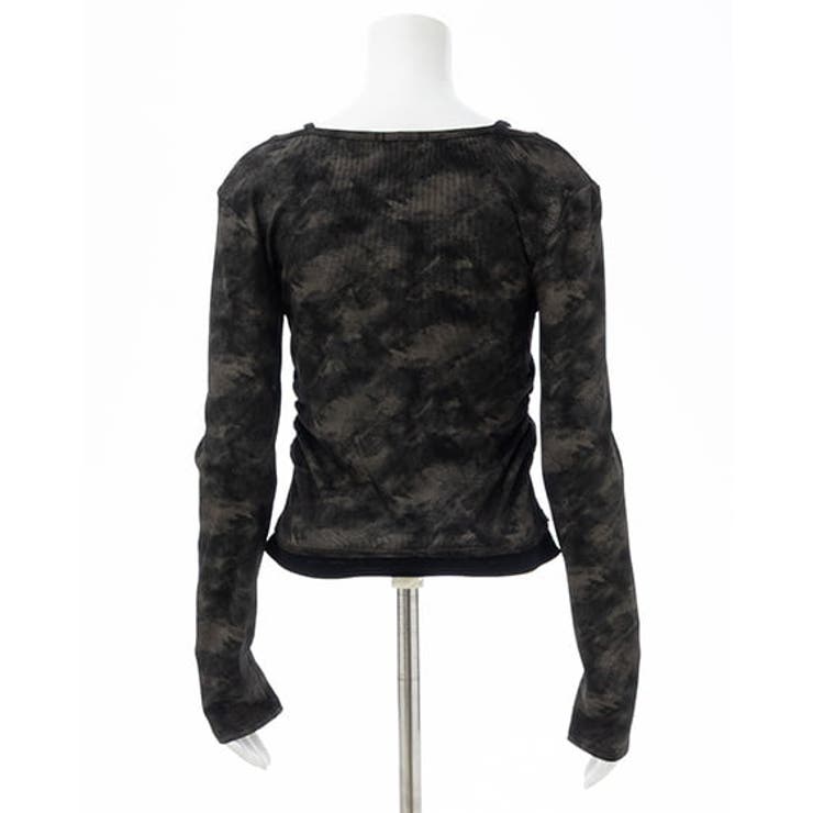 ムラ染めヘンリーNレイヤード胸クロスTOPs | INGNI  | 詳細画像9 