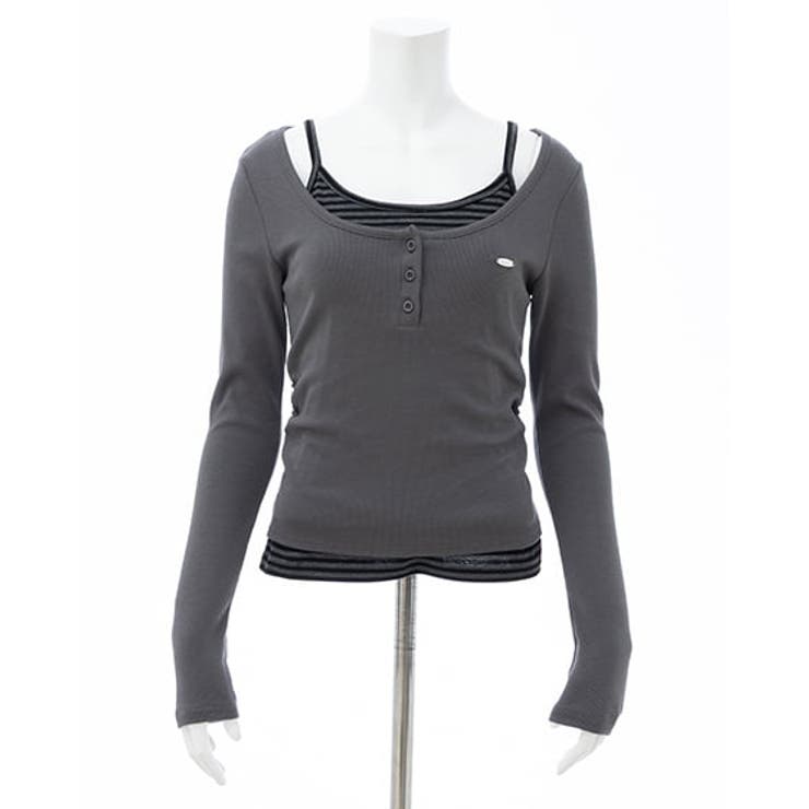 胸プレート付レイヤード風TOPs | INGNI  | 詳細画像2 