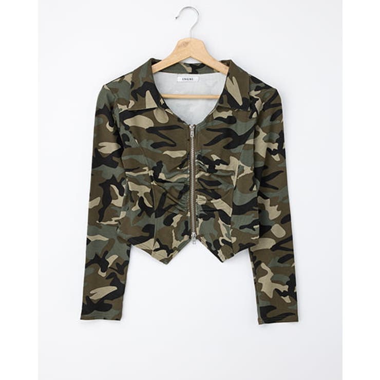 メイサイ | ムラ染め衿ZIPトップス | INGNI 