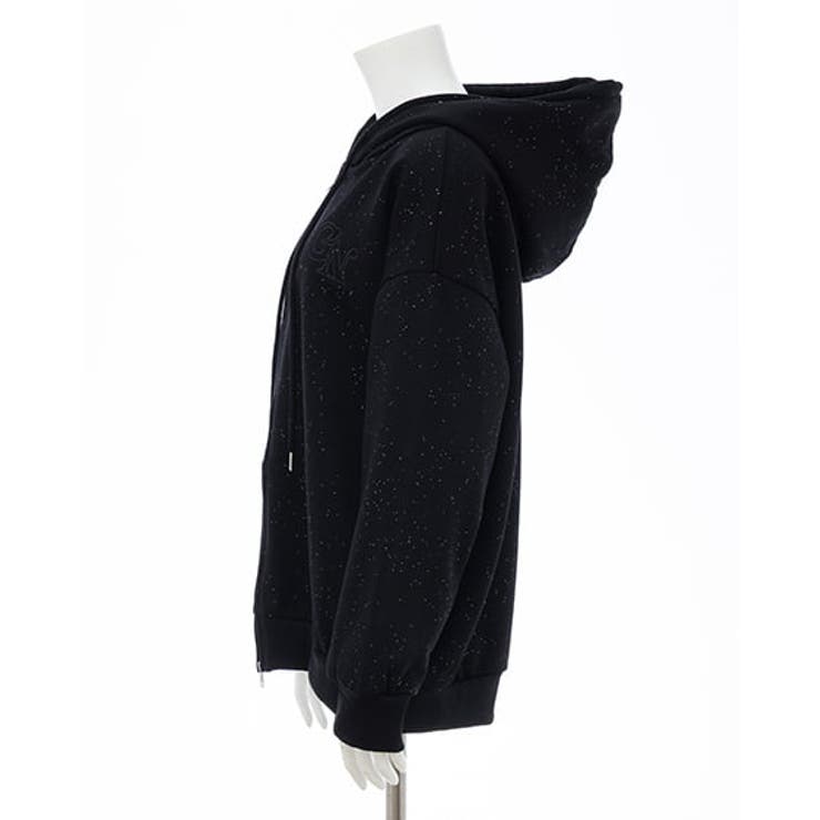 ラメ裏毛胸ロゴZIPパーカー | INGNI  | 詳細画像3 