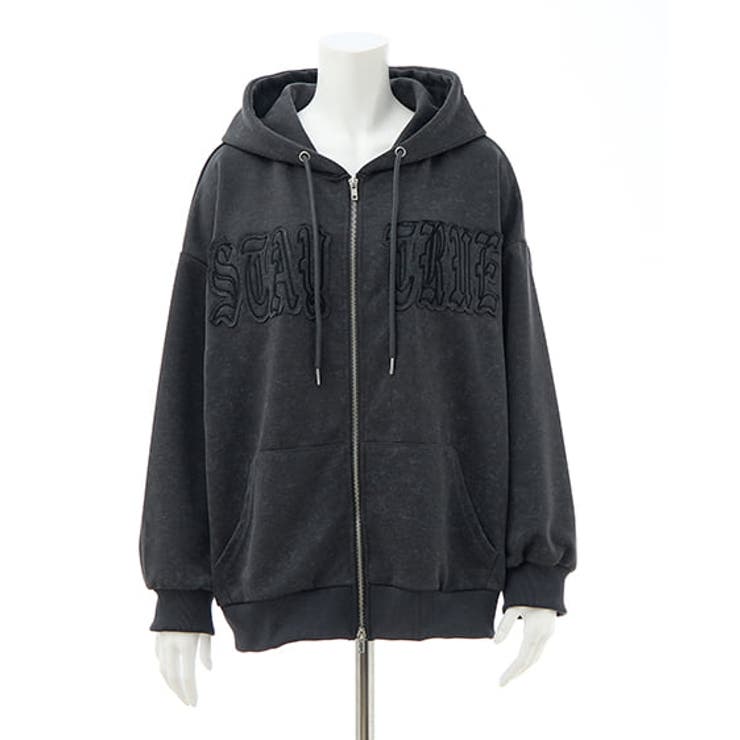 ムラ染め貼付ロゴZIPパーカー | INGNI  | 詳細画像2 