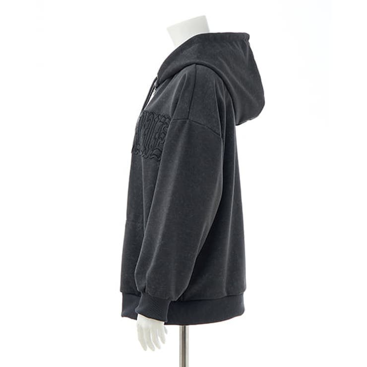 ムラ染め貼付ロゴZIPパーカー | INGNI  | 詳細画像3 