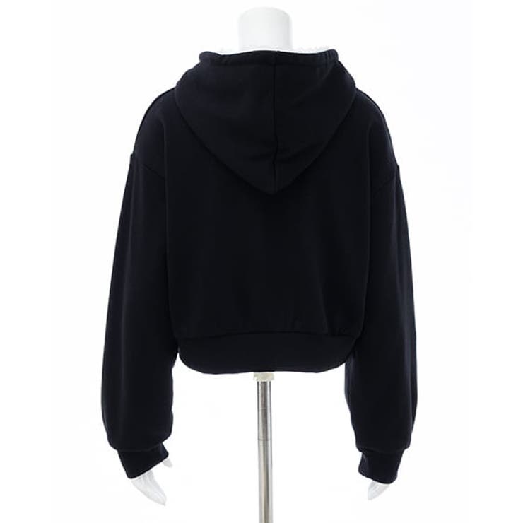 レース付胸ロゴ裏毛ショートZIPパーカー | INGNI  | 詳細画像4 