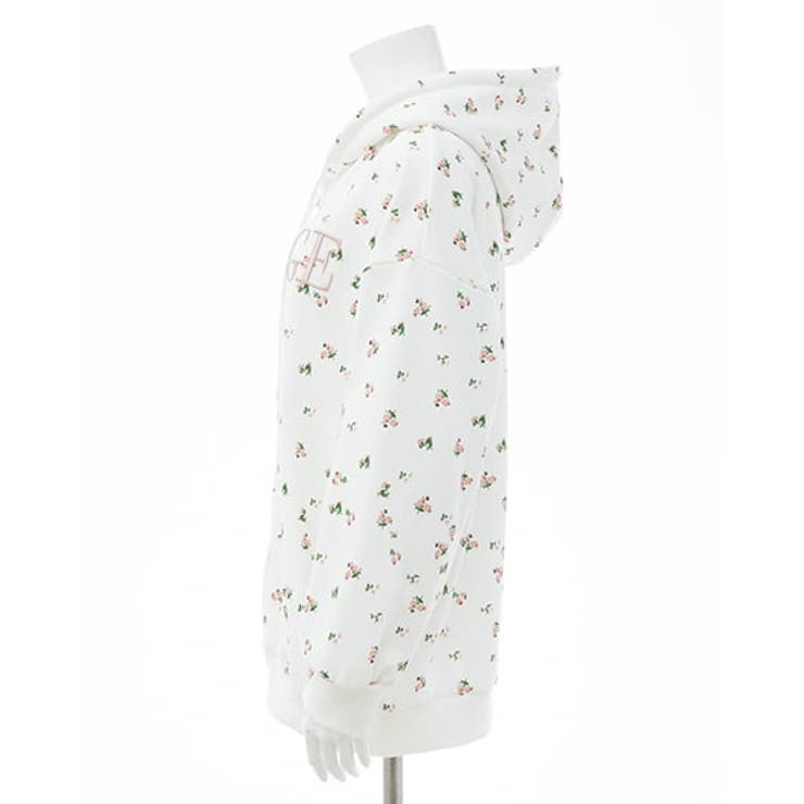 花柄胸ロゴ裏毛ZIPパーカー | INGNI  | 詳細画像7 