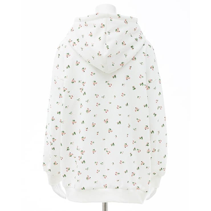 花柄胸ロゴ裏毛ZIPパーカー | INGNI  | 詳細画像8 