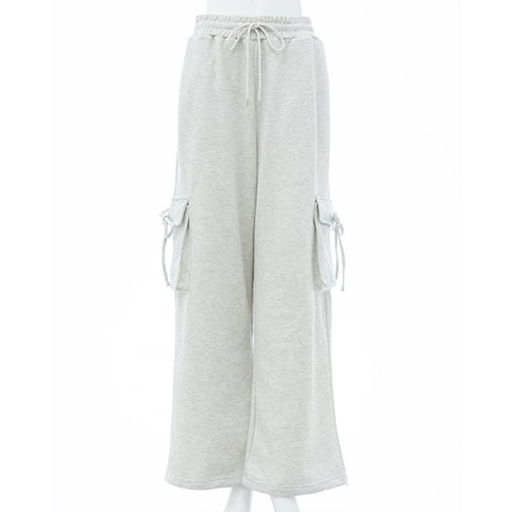 オートミール | リボン付カーゴ裏毛PT | INGNI 