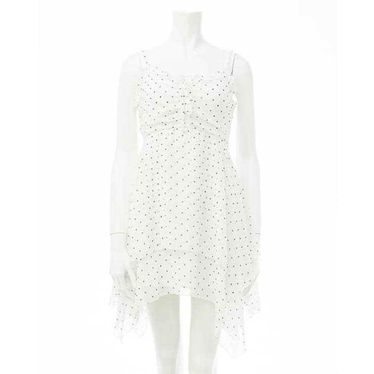 キナリ/オレンジ | チェック柄イレヘムミニキャミワンピ | INGNI 