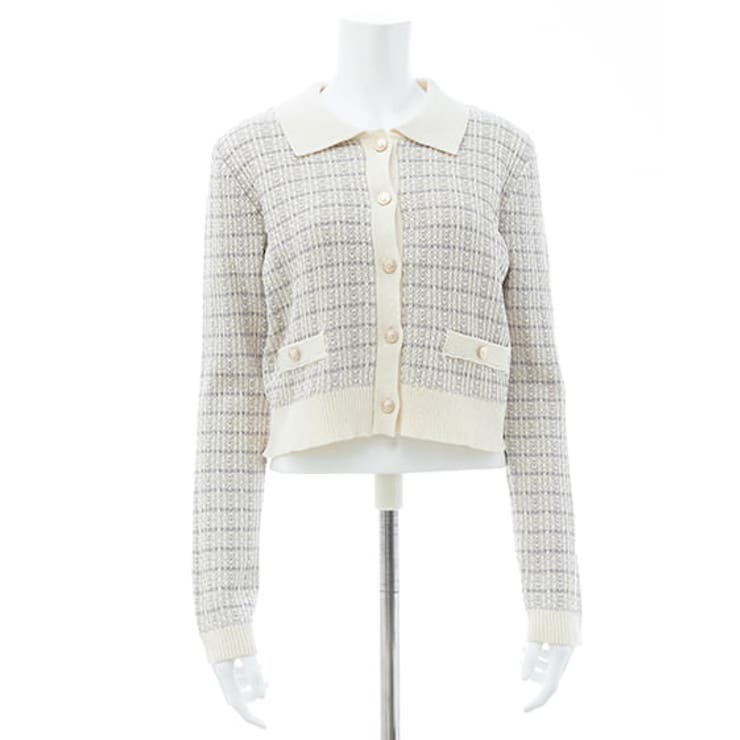 7G衿付ツイードバイカラーニットCD | INGNI  | 詳細画像8 