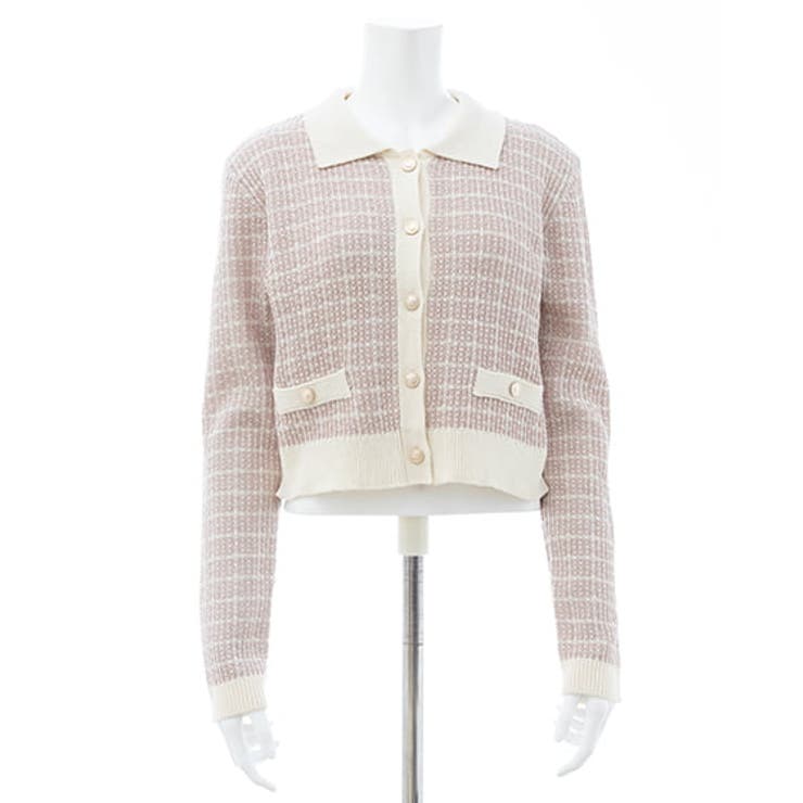 7G衿付ツイードバイカラーニットCD | INGNI  | 詳細画像9 