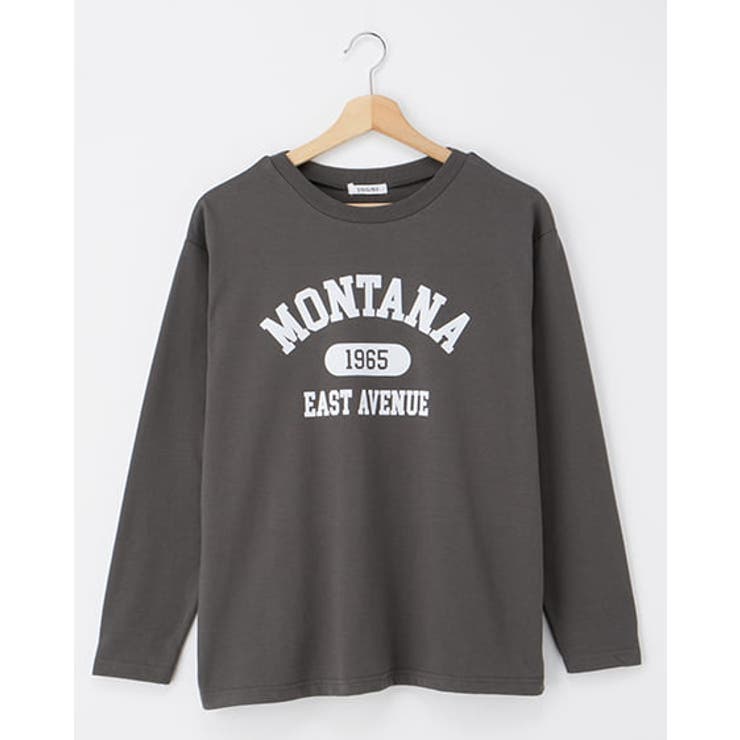 チャコールグレー/オフホワイト | アソートロゴロンT | INGNI 