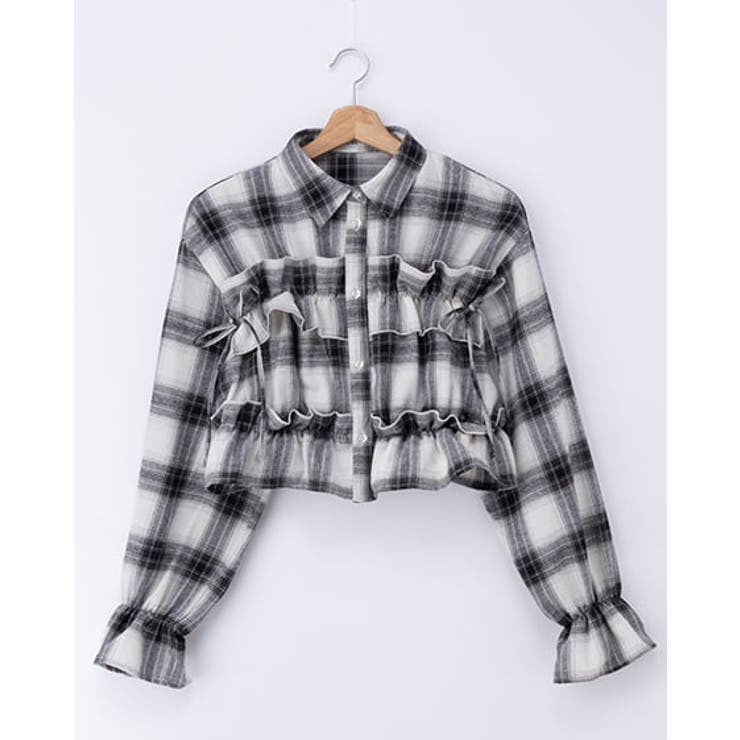 チェックフリルシャツ[品番：INGW0011011]｜INGNI （イング）の