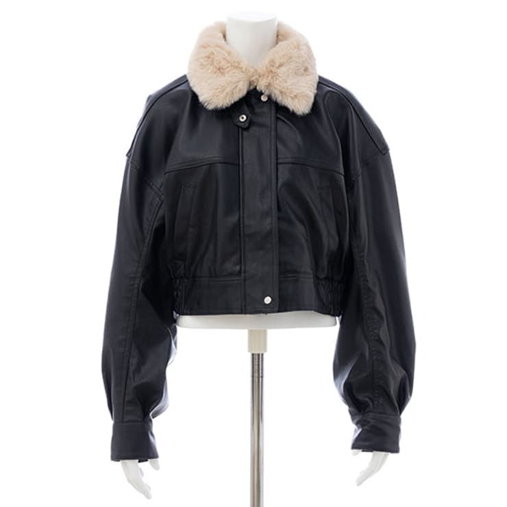 ファーティペット付フェイクレザーショートブルゾン | INGNI  | 詳細画像2 