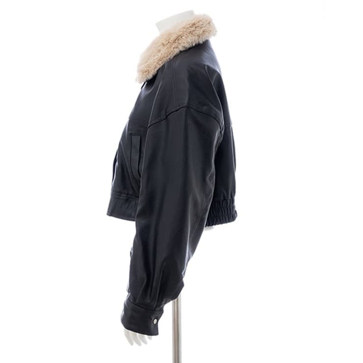 ファーティペット付フェイクレザーショートブルゾン | INGNI  | 詳細画像3 