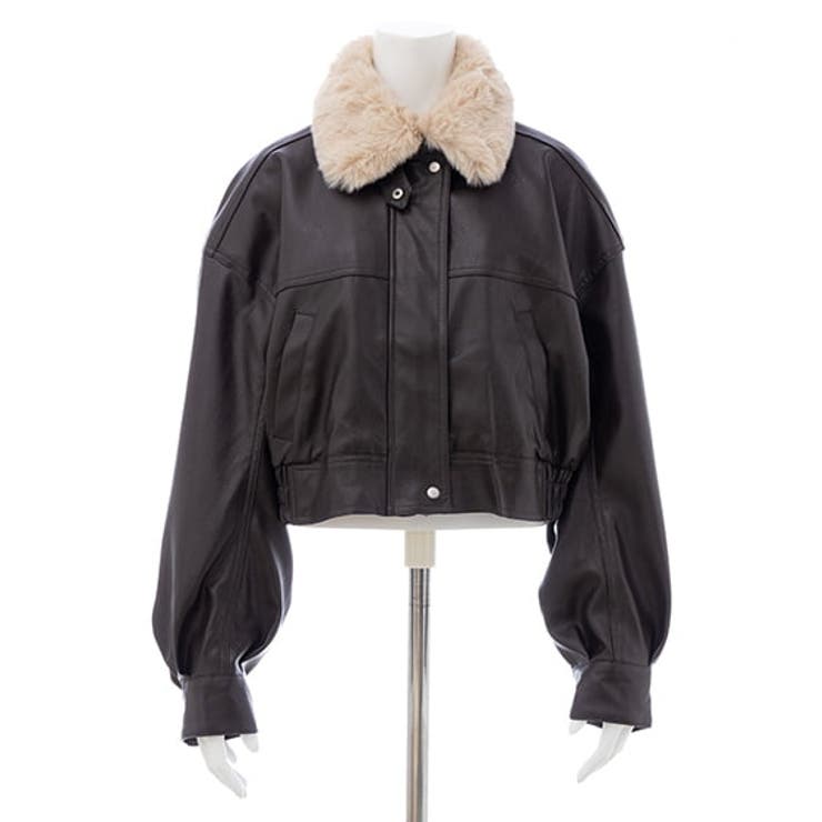 ファーティペット付フェイクレザーショートブルゾン | INGNI  | 詳細画像5 