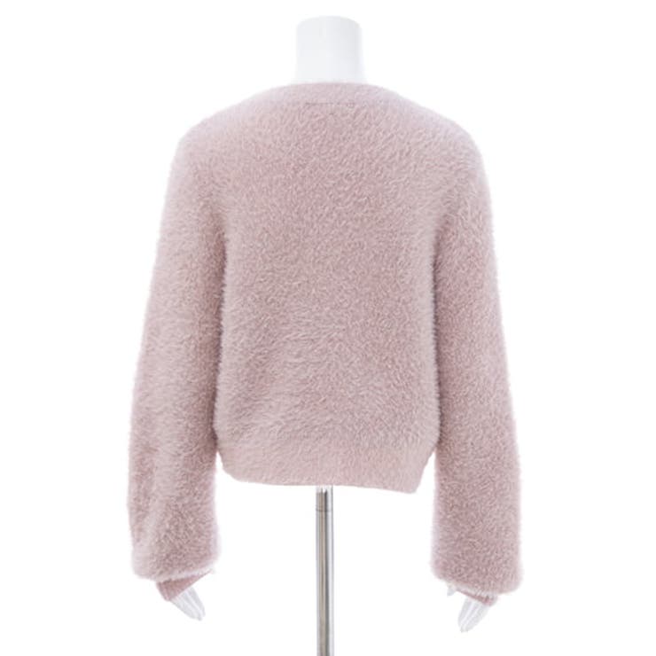 【WEB限定アイテム】Vネックリボン釦フェザーニットカーディガン | INGNI  | 詳細画像4 