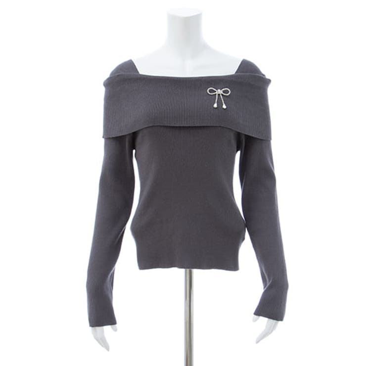 12Gブローチ付オフショルニット | INGNI  | 詳細画像2 