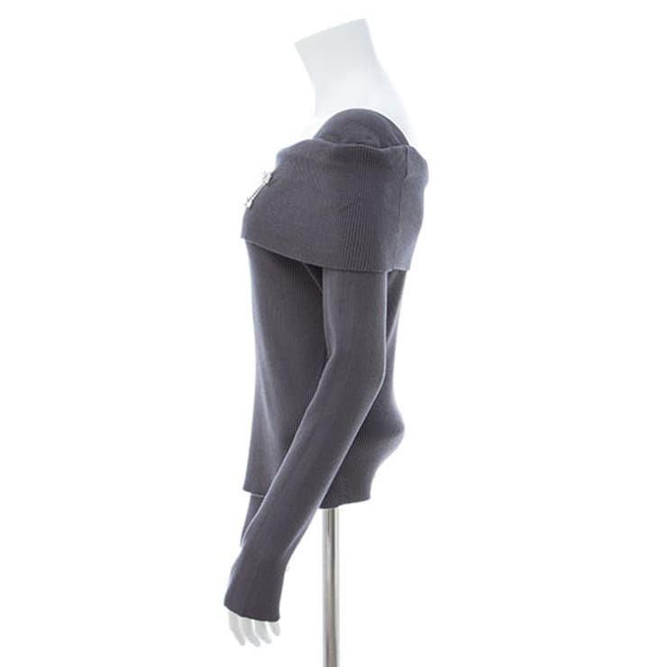 12Gブローチ付オフショルニット | INGNI  | 詳細画像3 