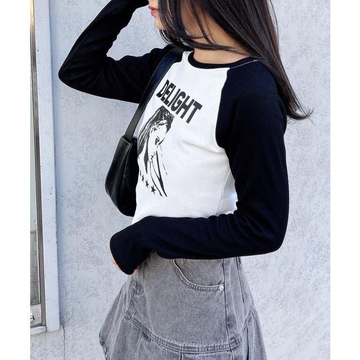 ガールプリントテレコラグランチビ長袖T | INGNI  | 詳細画像2 