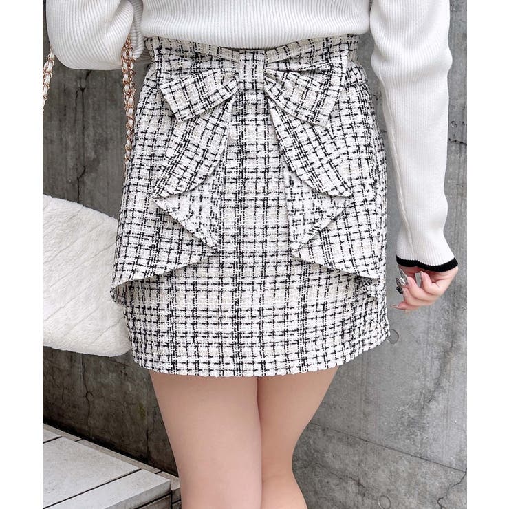 Backリボンツイードタイトミニスカパン | INGNI  | 詳細画像1 