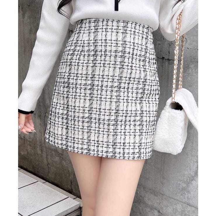 Backリボンツイードタイトミニスカパン | INGNI  | 詳細画像4 