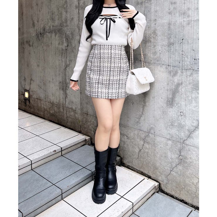 Backリボンツイードタイトミニスカパン | INGNI  | 詳細画像5 