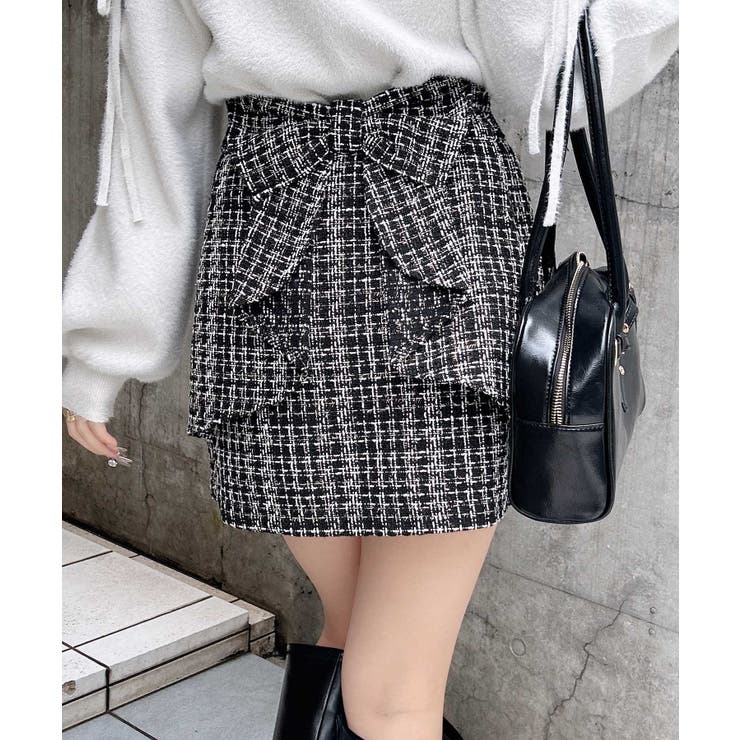 Backリボンツイードタイトミニスカパン | INGNI  | 詳細画像10 