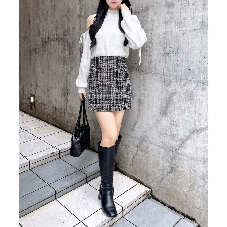 Backリボンツイードタイトミニスカパン | INGNI  | 詳細画像15 