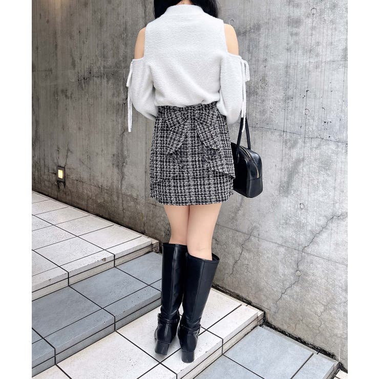 Backリボンツイードタイトミニスカパン | INGNI  | 詳細画像14 