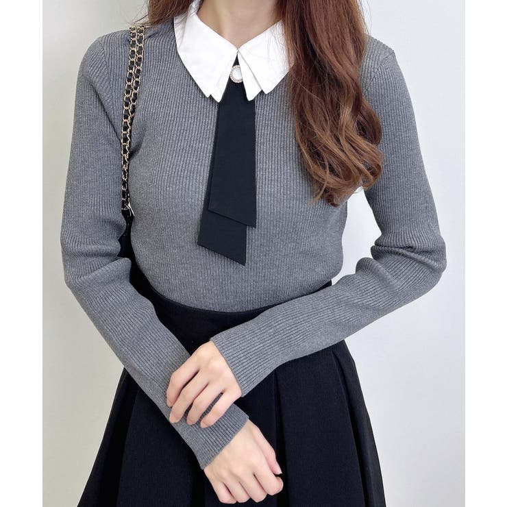 衿付ボウタイニット | INGNI  | 詳細画像16 