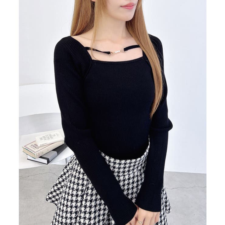 12Gデコルテオープンビジューニット | INGNI  | 詳細画像7 