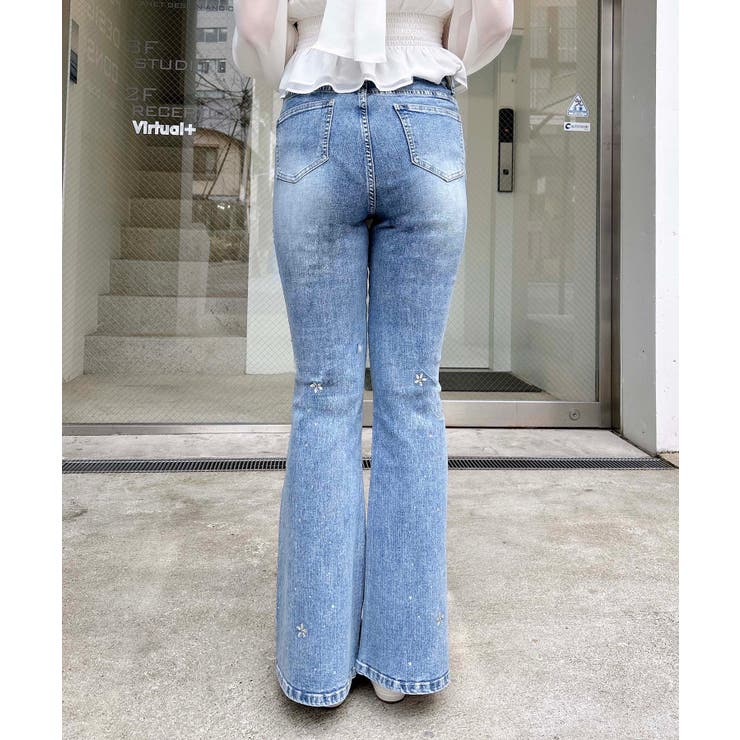 ビジュ付フレアデニムパンツ | INGNI  | 詳細画像12 